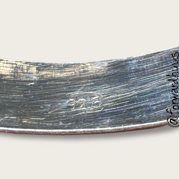 Sterling Silver Bangle – Meenakari Enamel Mosaic – 925 Marked - Picture 7 of 11